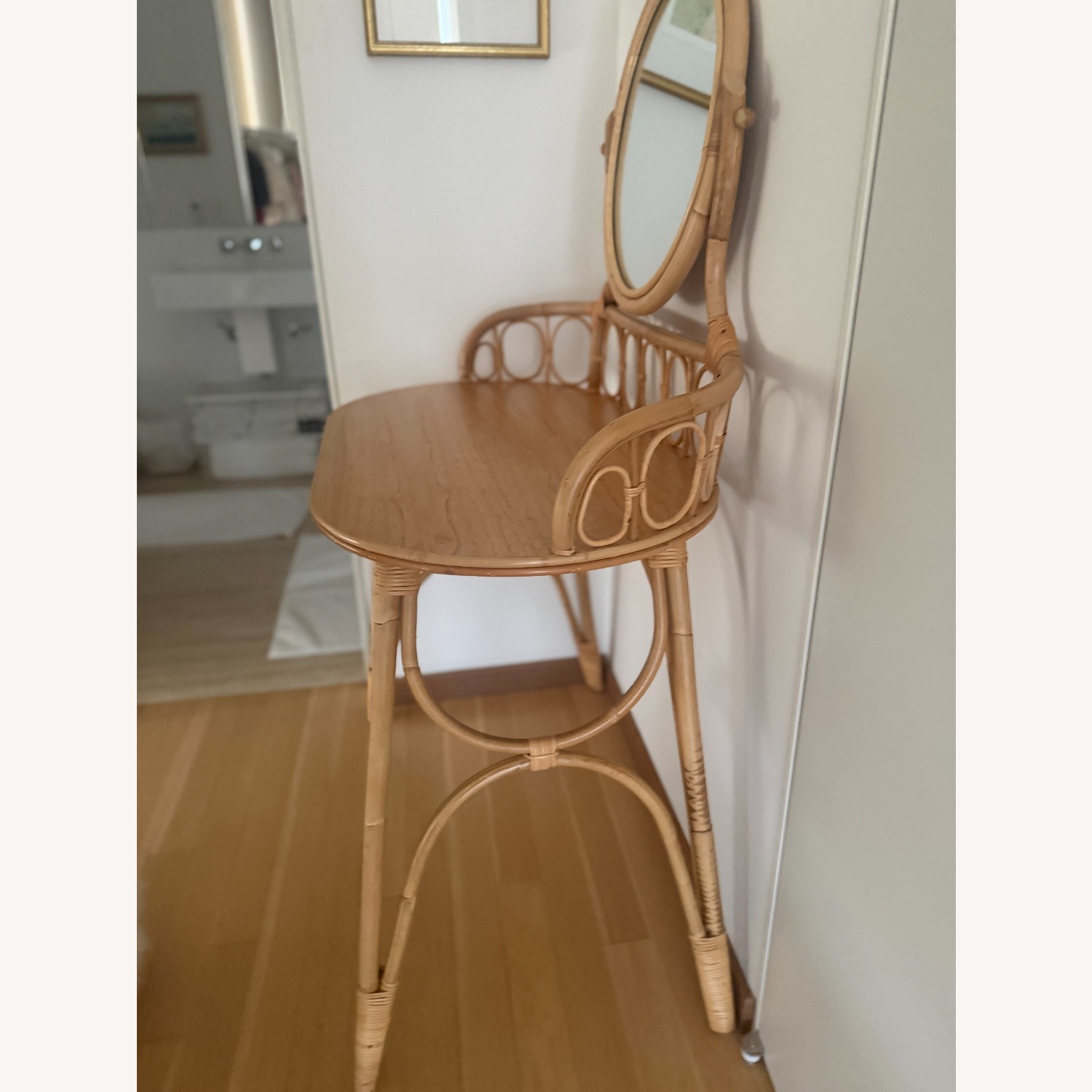 Urban Outfitters Light Brown Bamboo Side Table - image-2