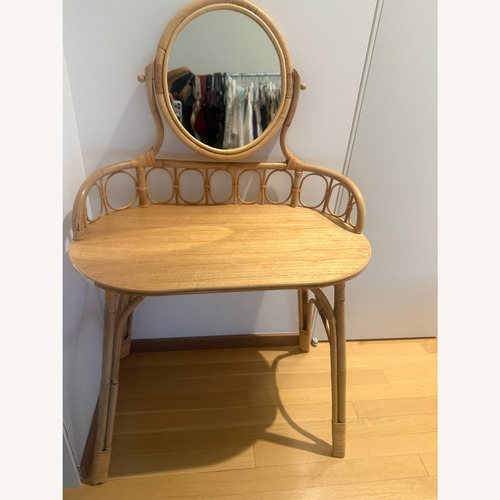 Used Urban Outfitters Light Brown Bamboo Side Table for sale on AptDeco