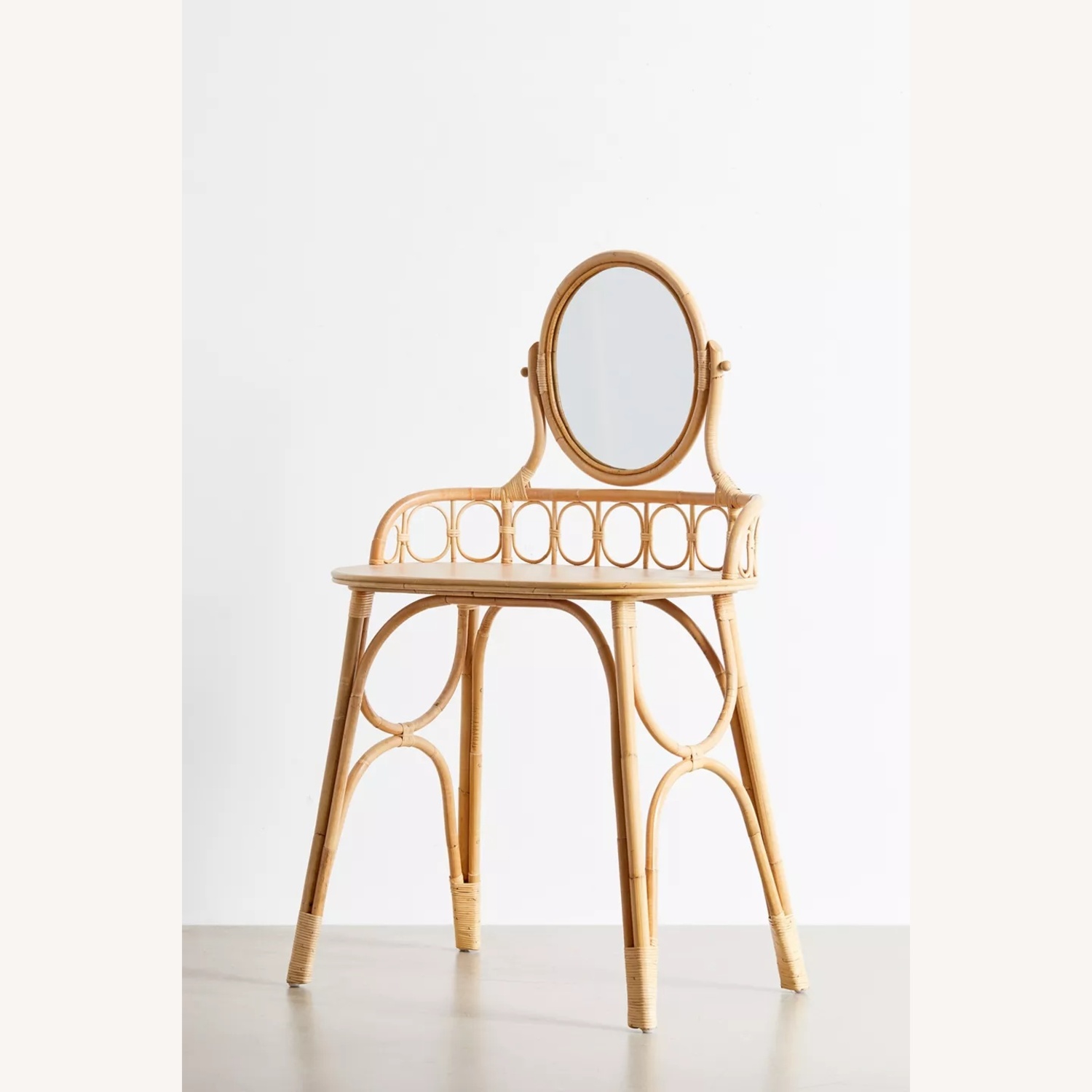 Urban Outfitters Light Brown Bamboo Side Table - image-4