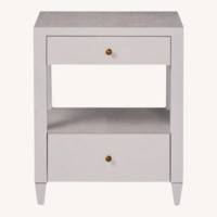Made Goods White Wood Side Table