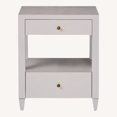 Used Made Goods White Wood Side Table for sale on AptDeco