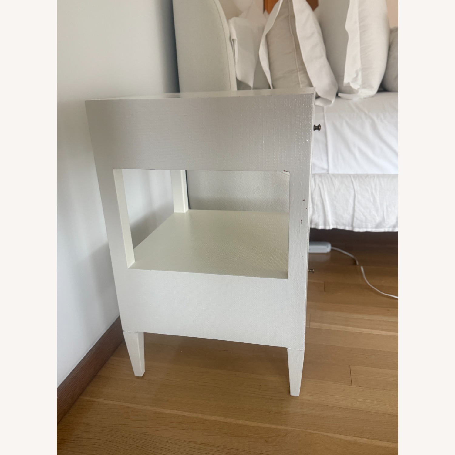 Made Goods White Wood Side Table - image-2