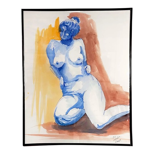 Used Vintage Watercolor Nude Study 2 for sale on AptDeco