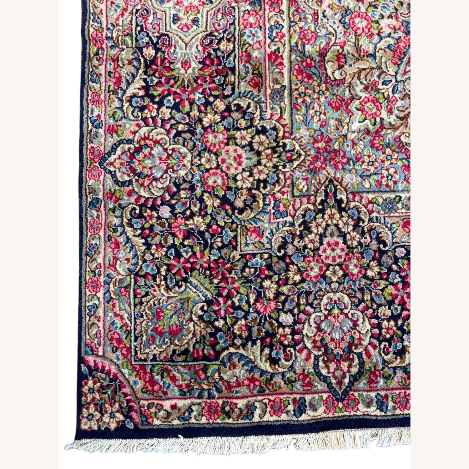 Floral Pink Wool Area Rug 9.10' x 13' - image-3