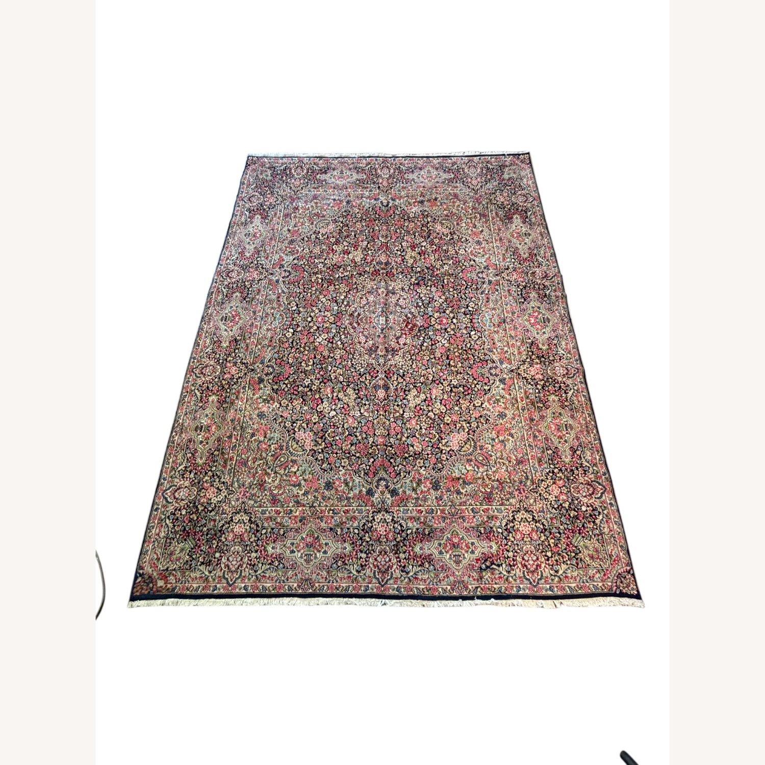Floral Pink Wool Area Rug 9.10' x 13' - image-2