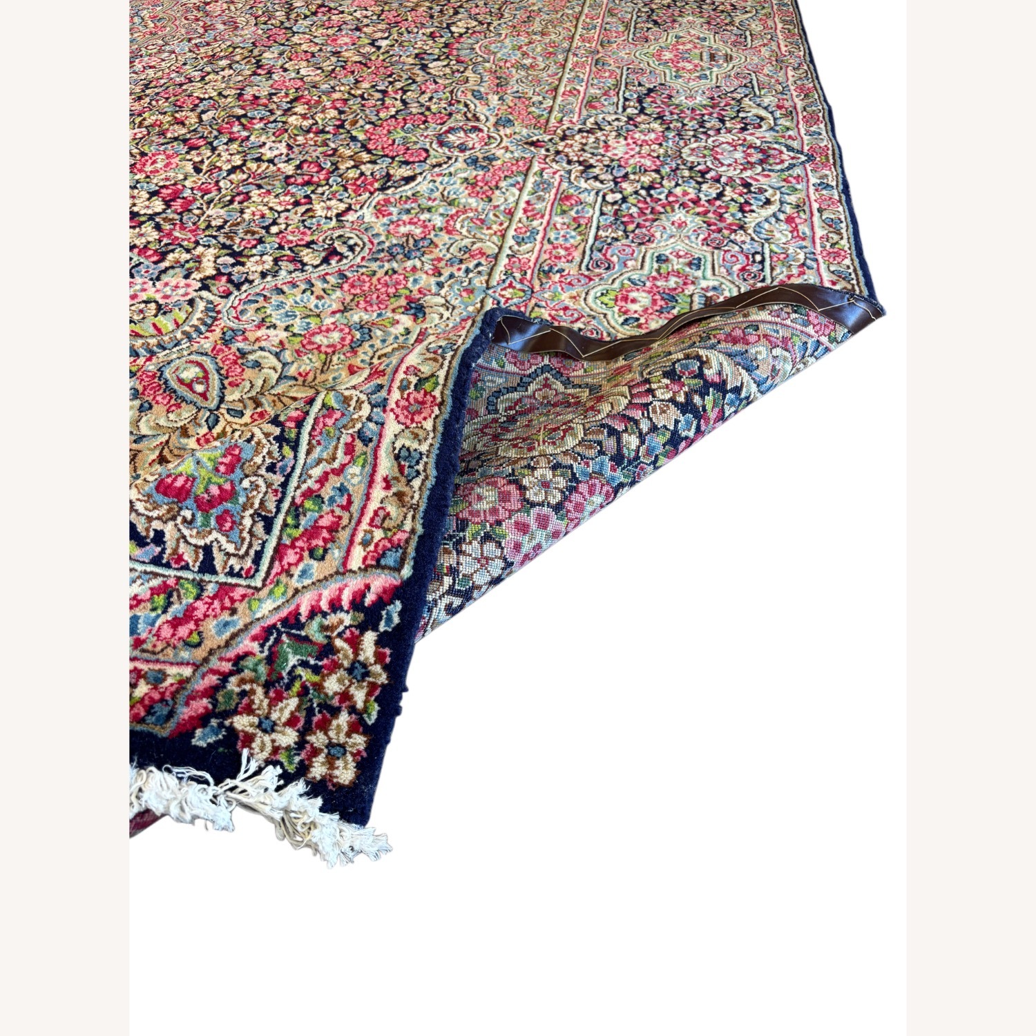 Floral Pink Wool Area Rug 9.10' x 13' - image-4