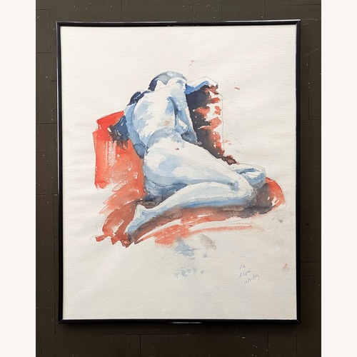 Used Vintage Watercolor Nude Study 1 for sale on AptDeco