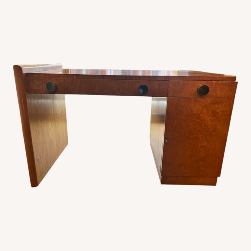 Used Fine French Art Deco Birch Desk  for sale on AptDeco