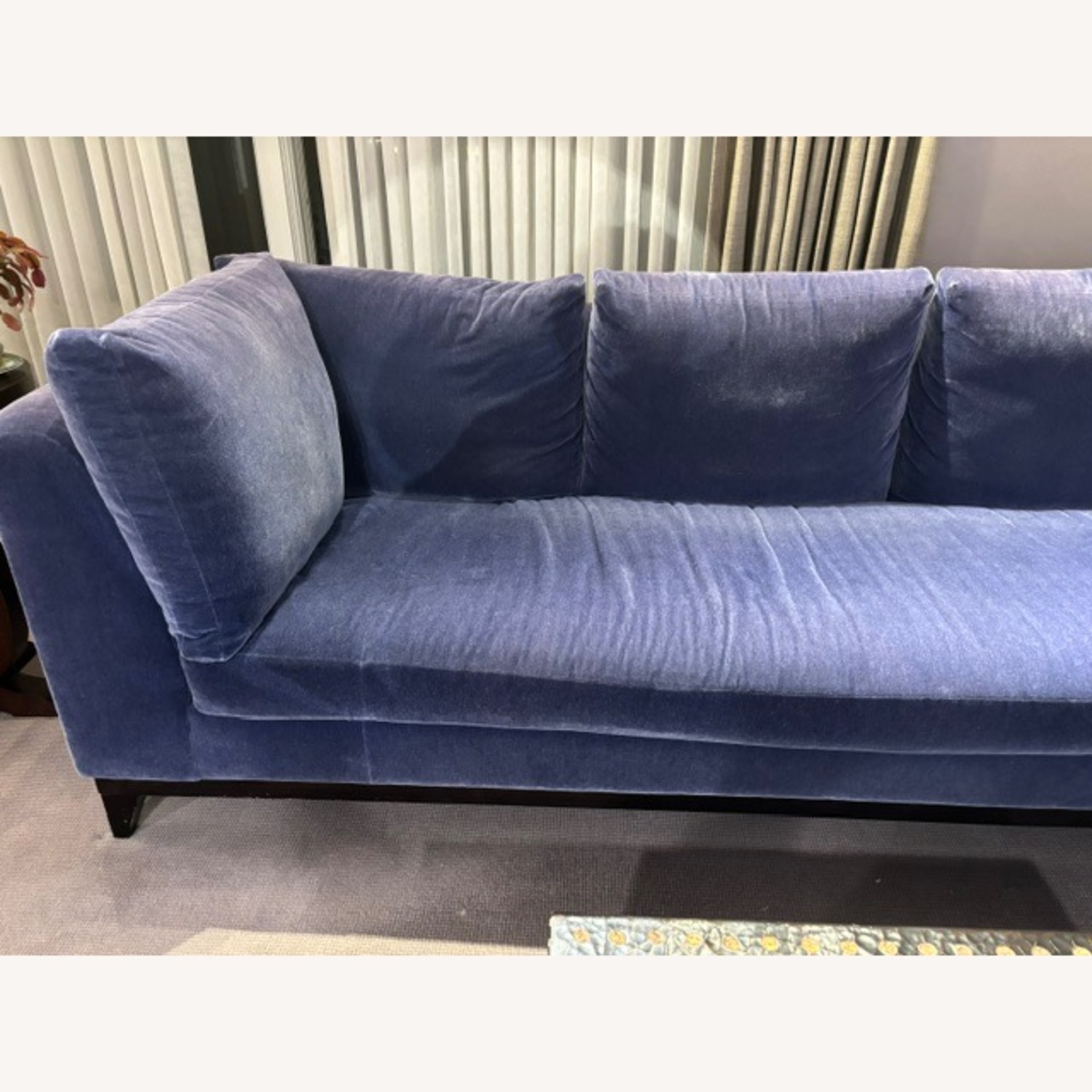 Kravet Custom Blue Mohair 2 Piece Sectional - image-11