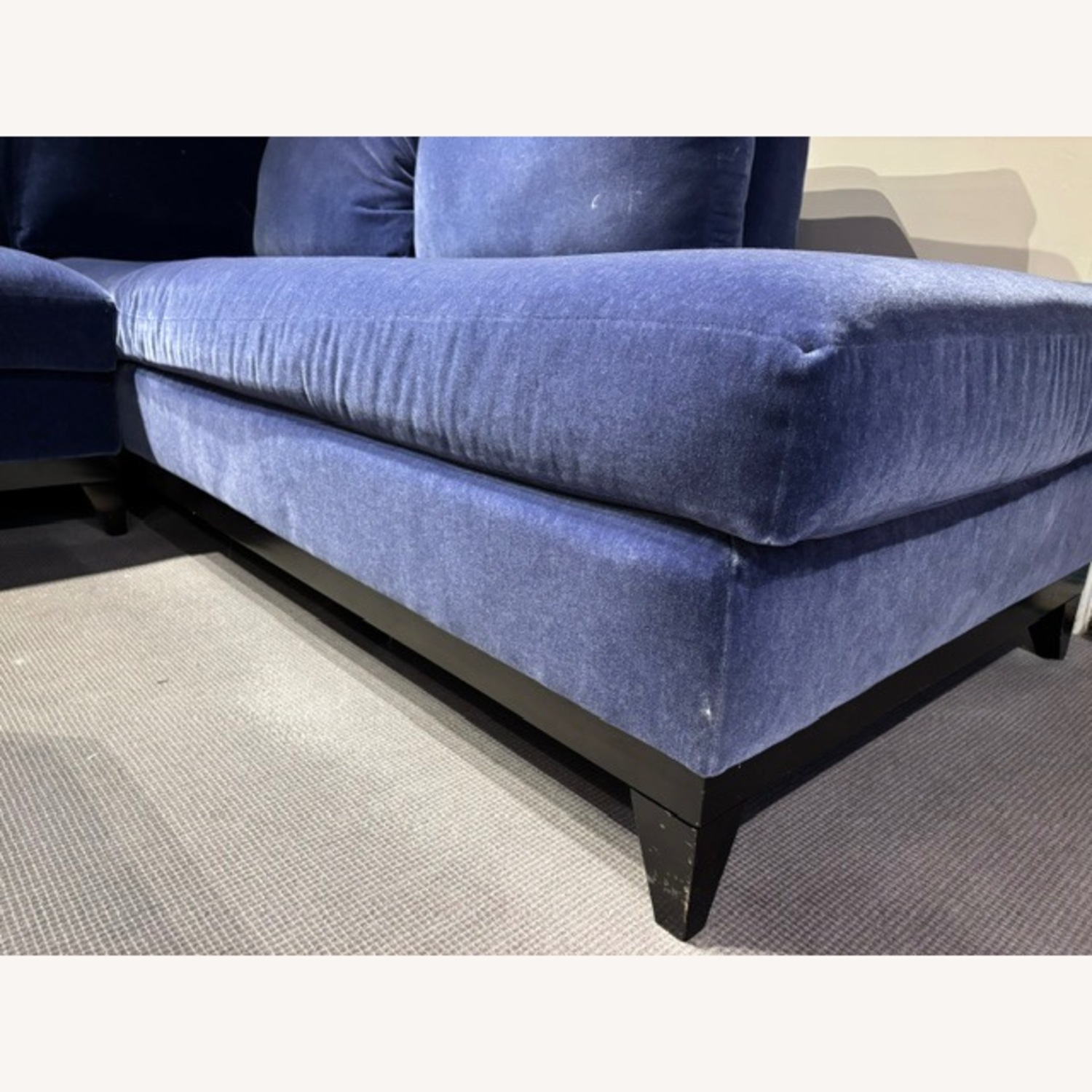 Kravet Custom Blue Mohair 2 Piece Sectional - image-8