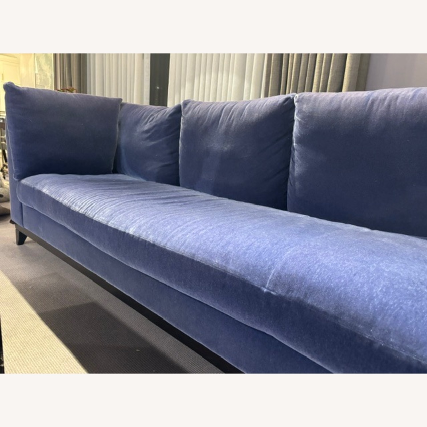 Kravet Custom Blue Mohair 2 Piece Sectional - image-2