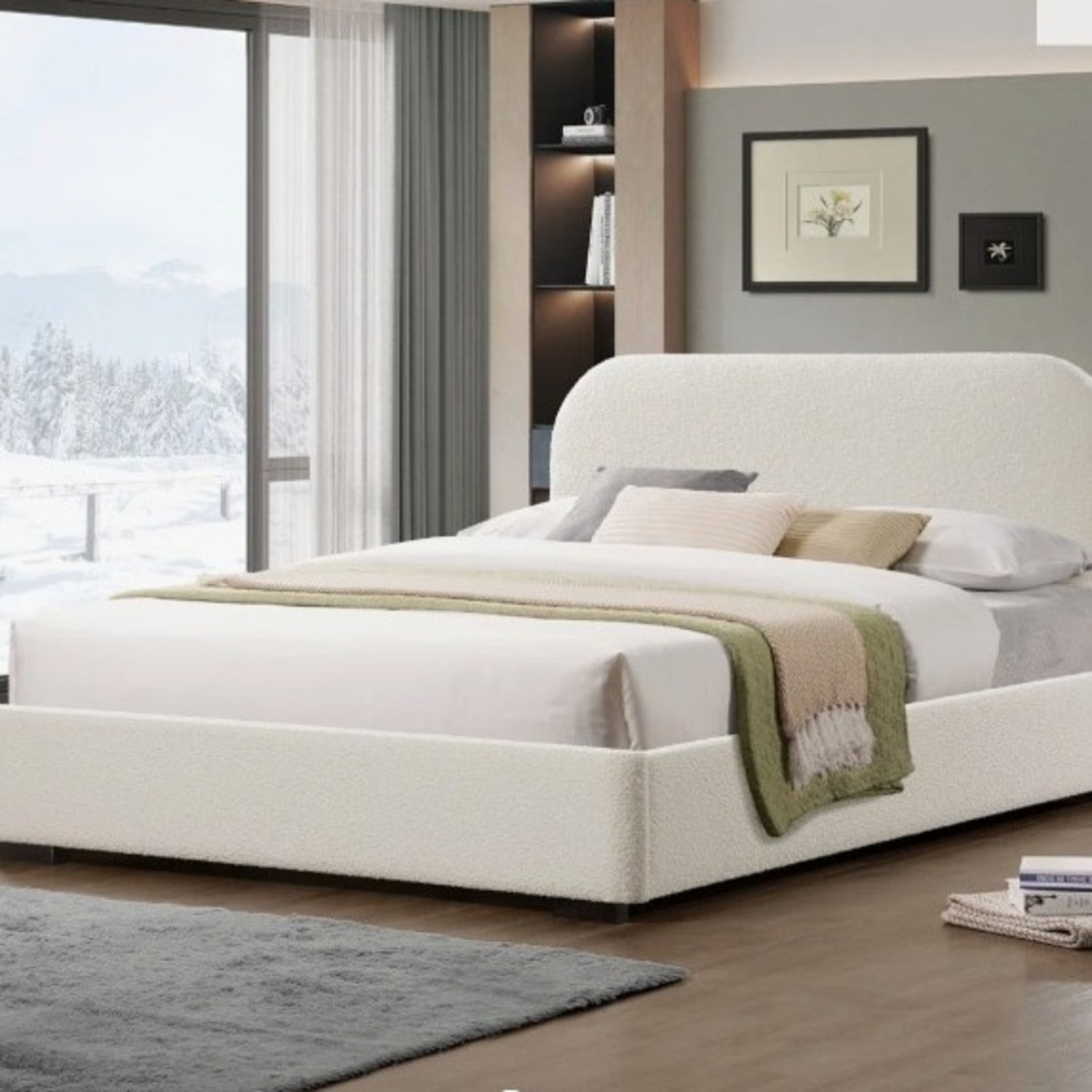 Joss & Main Boucle Bed Full Size - image-2