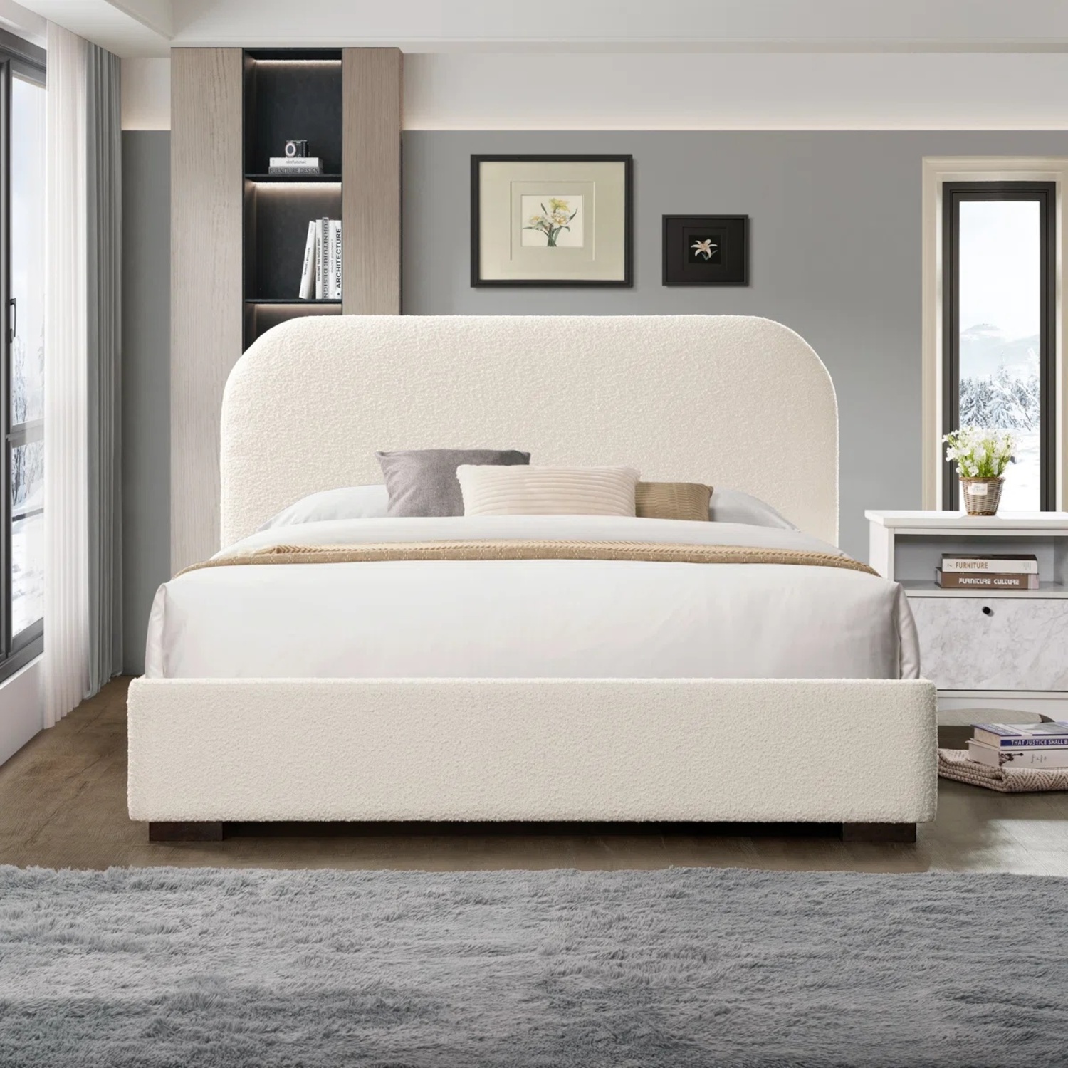 Joss & Main Boucle Bed Full Size - image-4