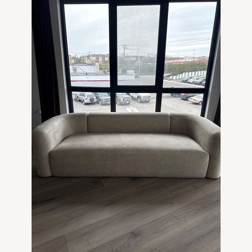 Used Amazon Acanva Natural Velvet 3+ Seater Sofa for sale on AptDeco