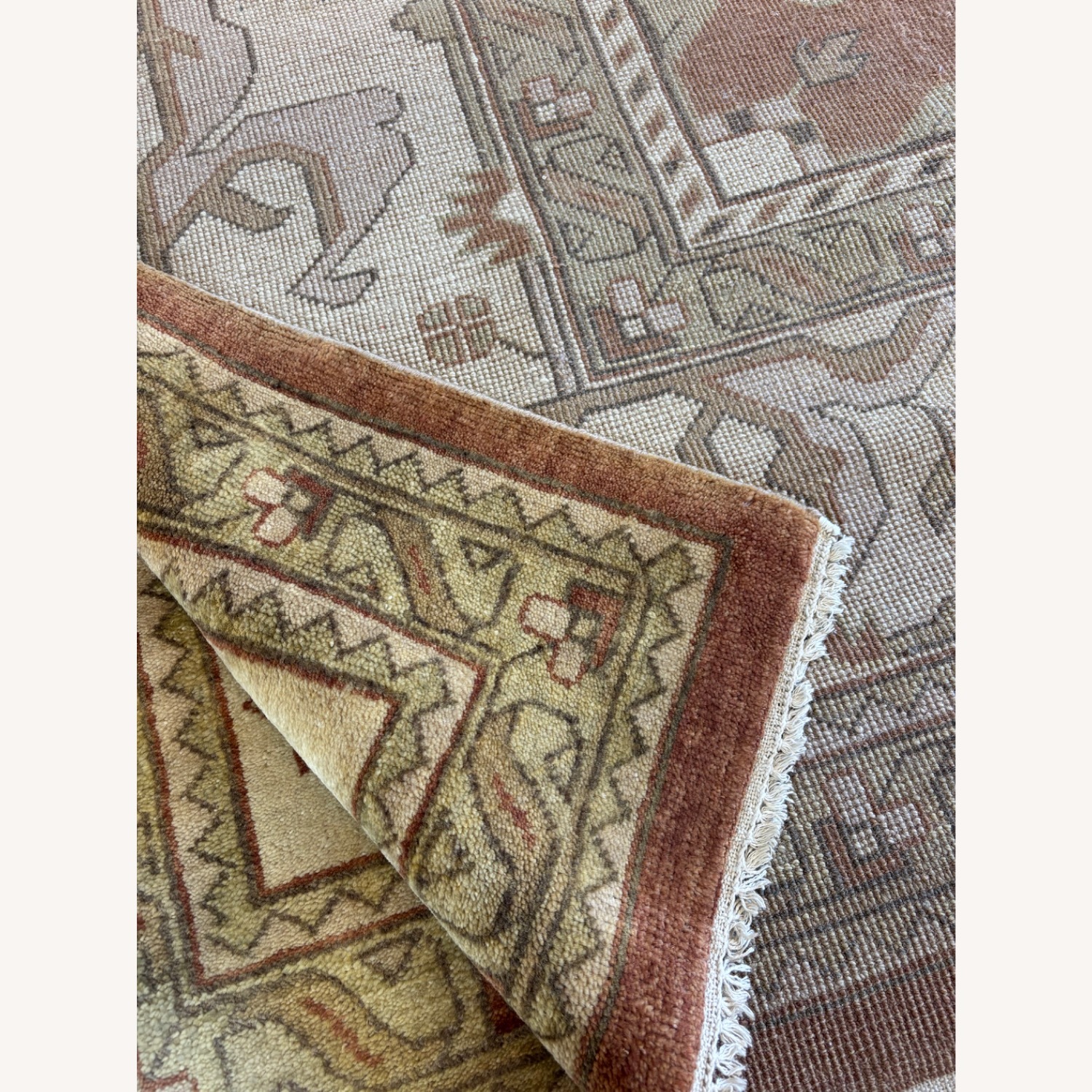 Orange Wool Area Rug 10' x 14' - image-8