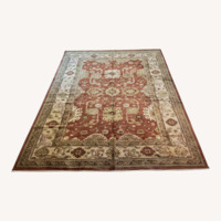 Orange Wool Area Rug 10' x 14'