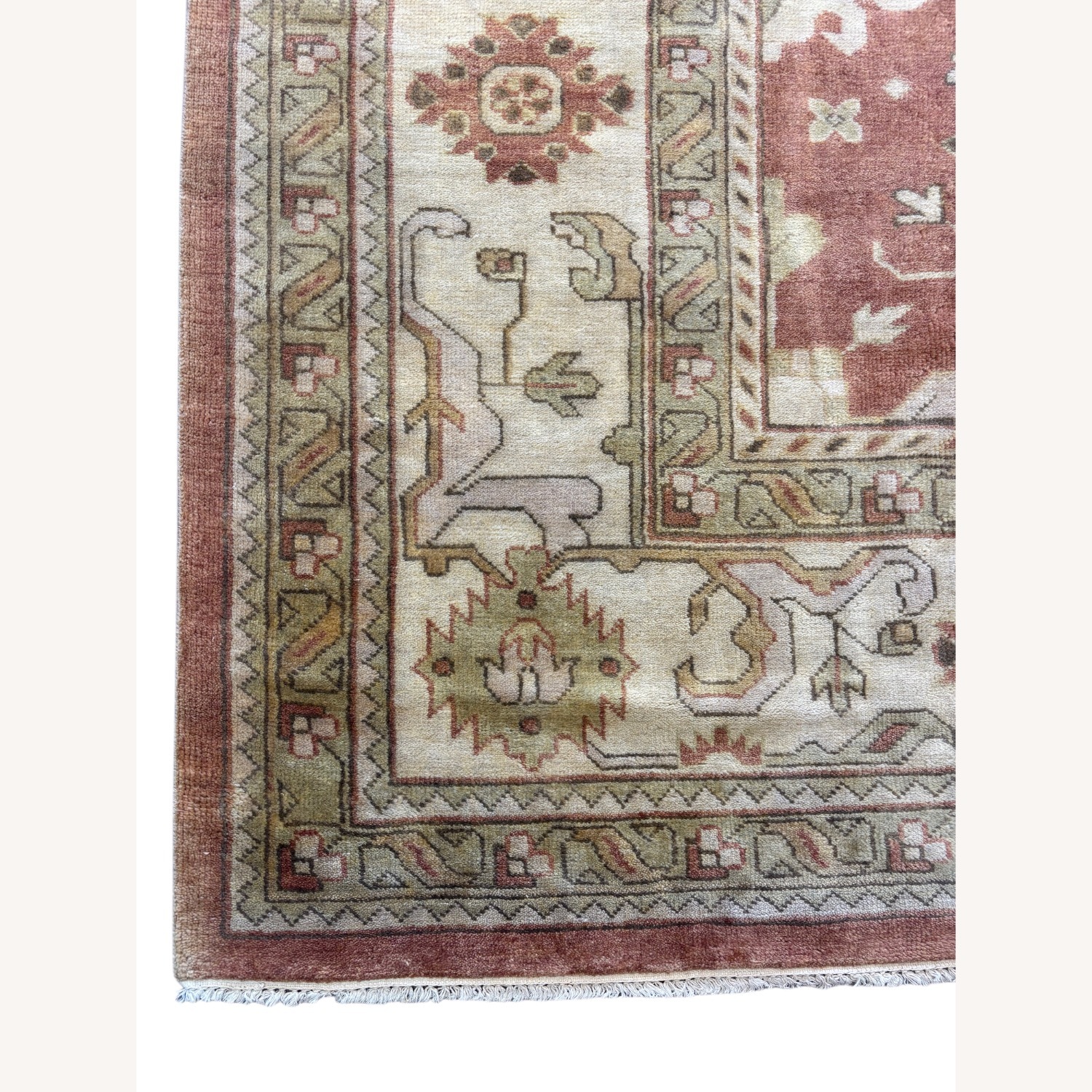 Orange Wool Area Rug 10' x 14' - image-2