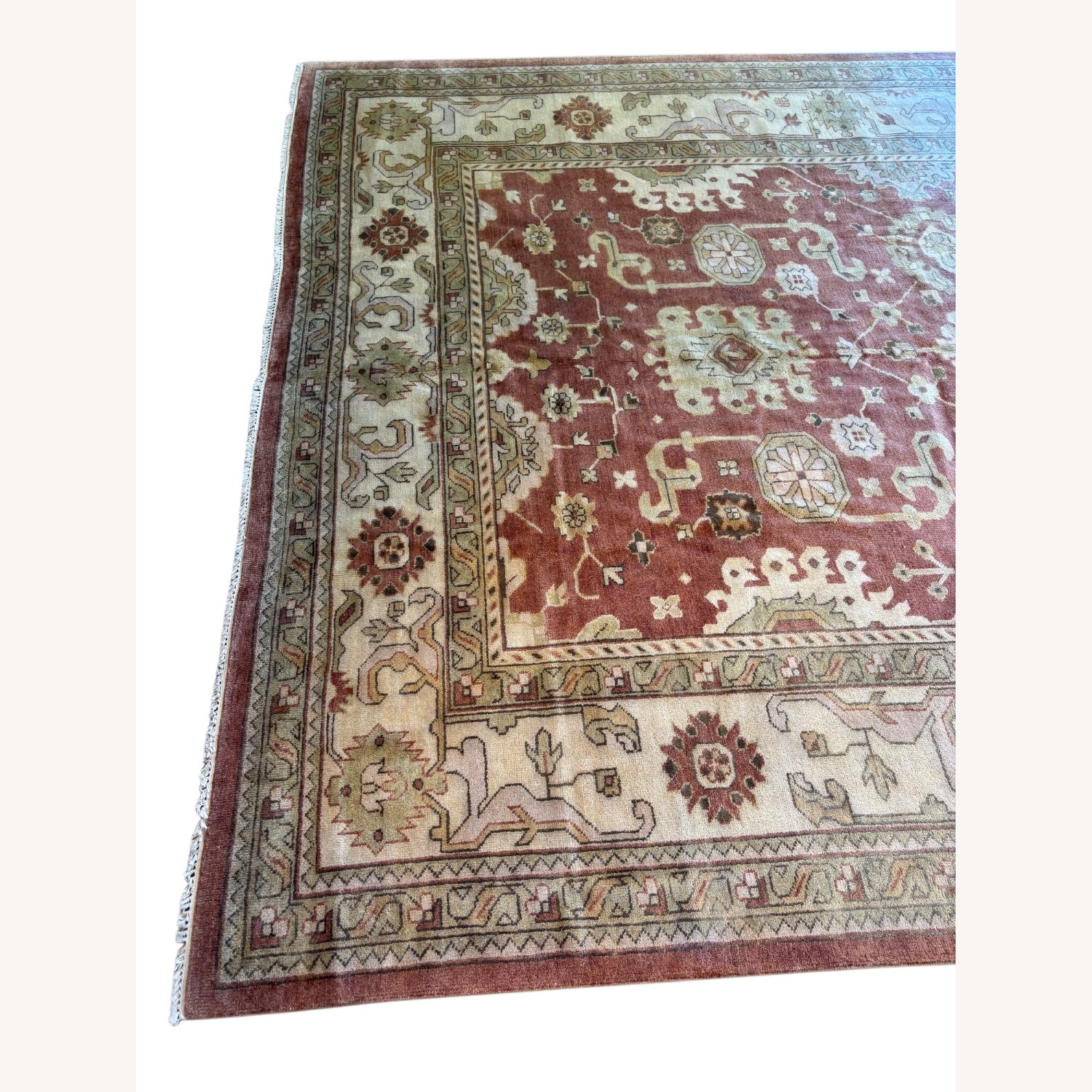 Orange Wool Area Rug 10' x 14' - image-5