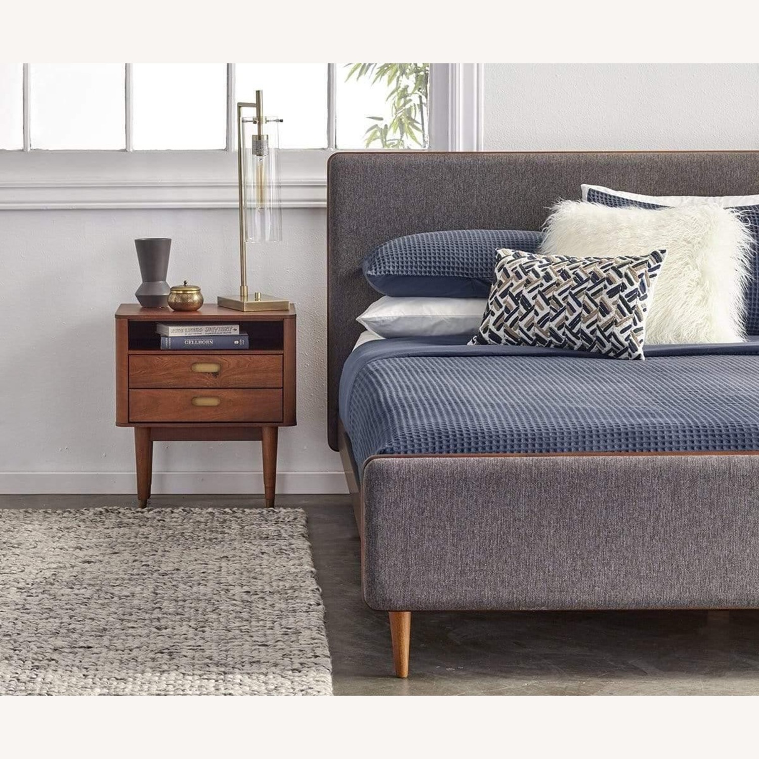 Scandinavian Designs Holfred Dark Brown Wood Full Bed - image-4