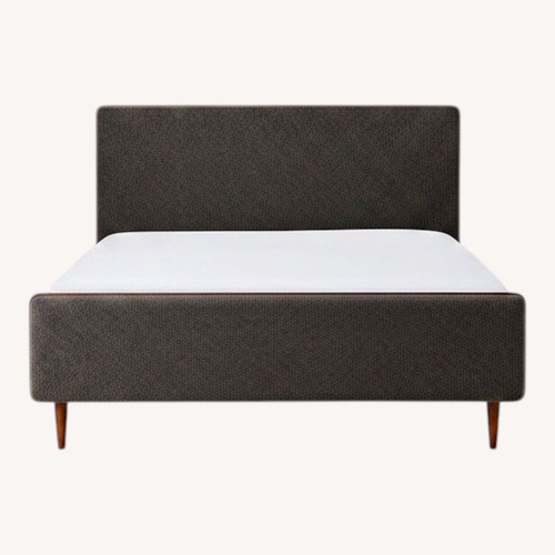 Used Scandinavian Designs Holfred Dark Brown Wood Full Bed for sale on AptDeco