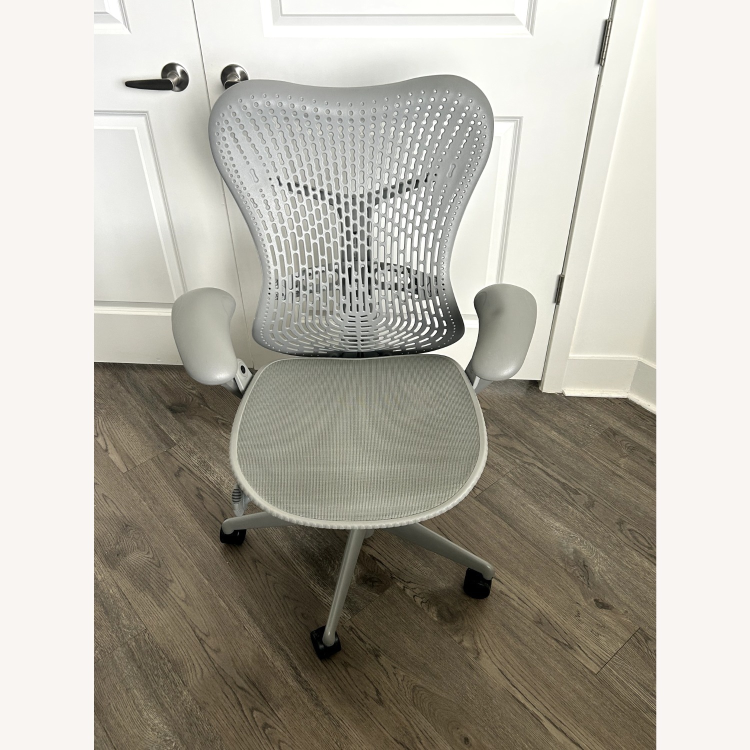 Herman Miller Mira Light Gray Fabric Office Chair - image-1
