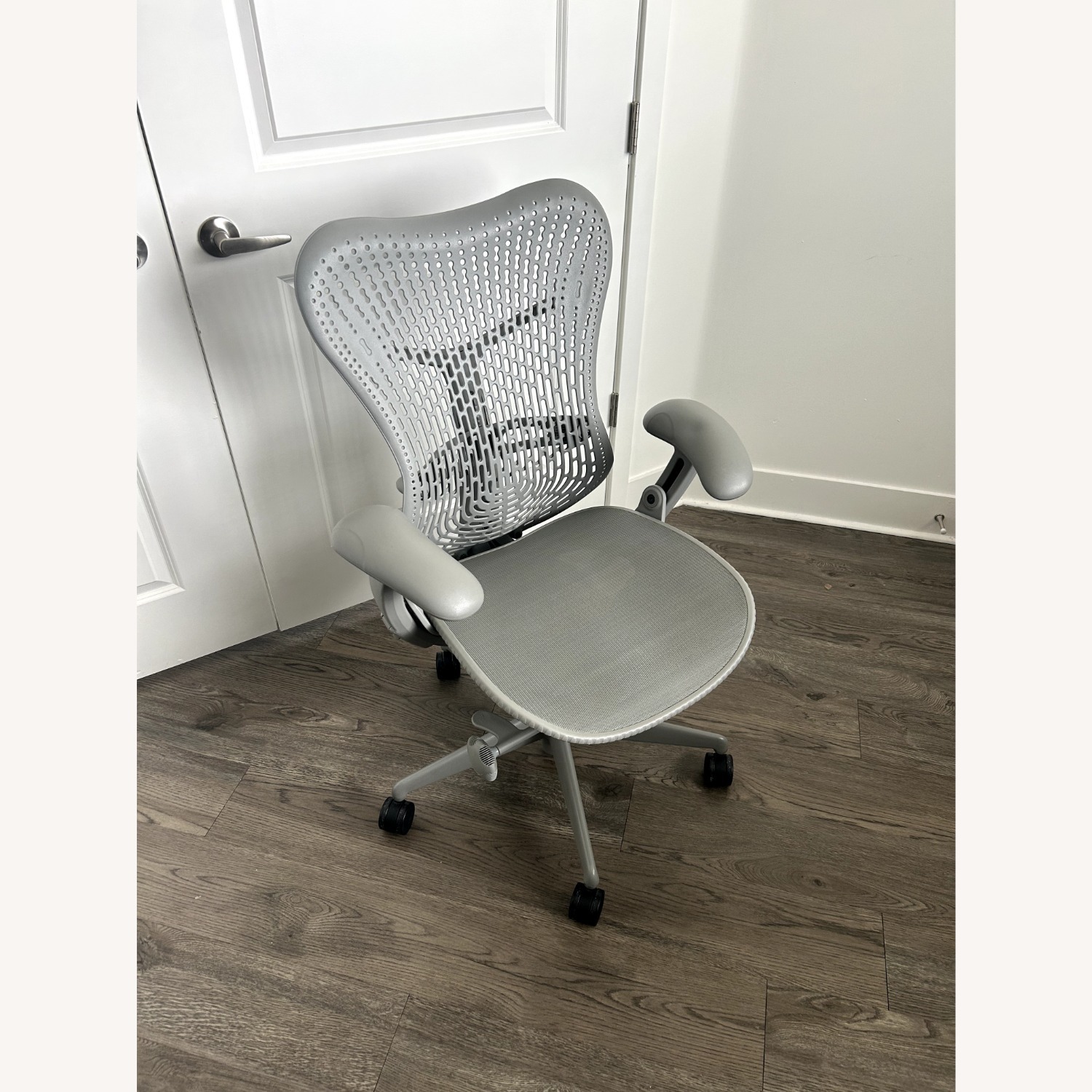 Herman Miller Mira Light Gray Fabric Office Chair - image-2