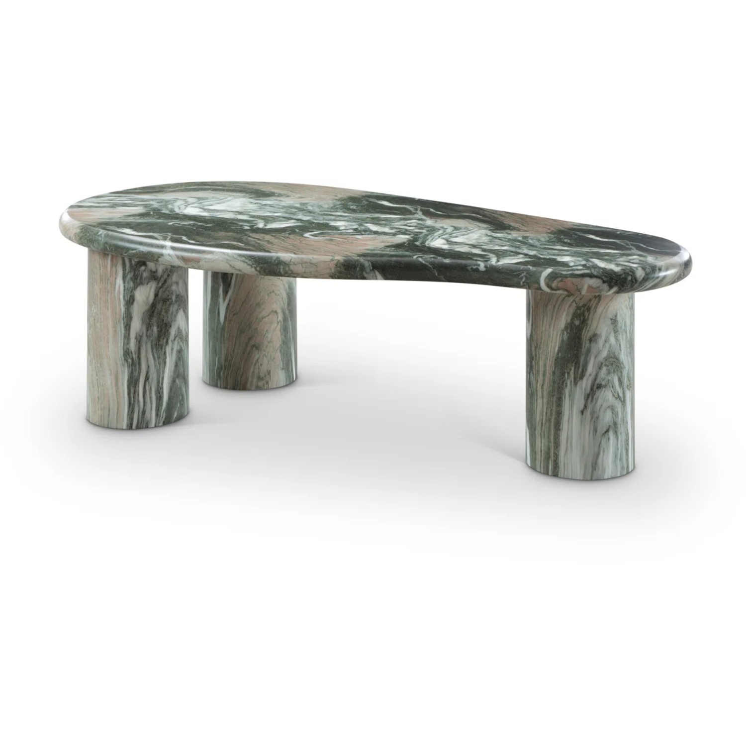 Wayfair Green Marble Finish Coffee Table - image-6