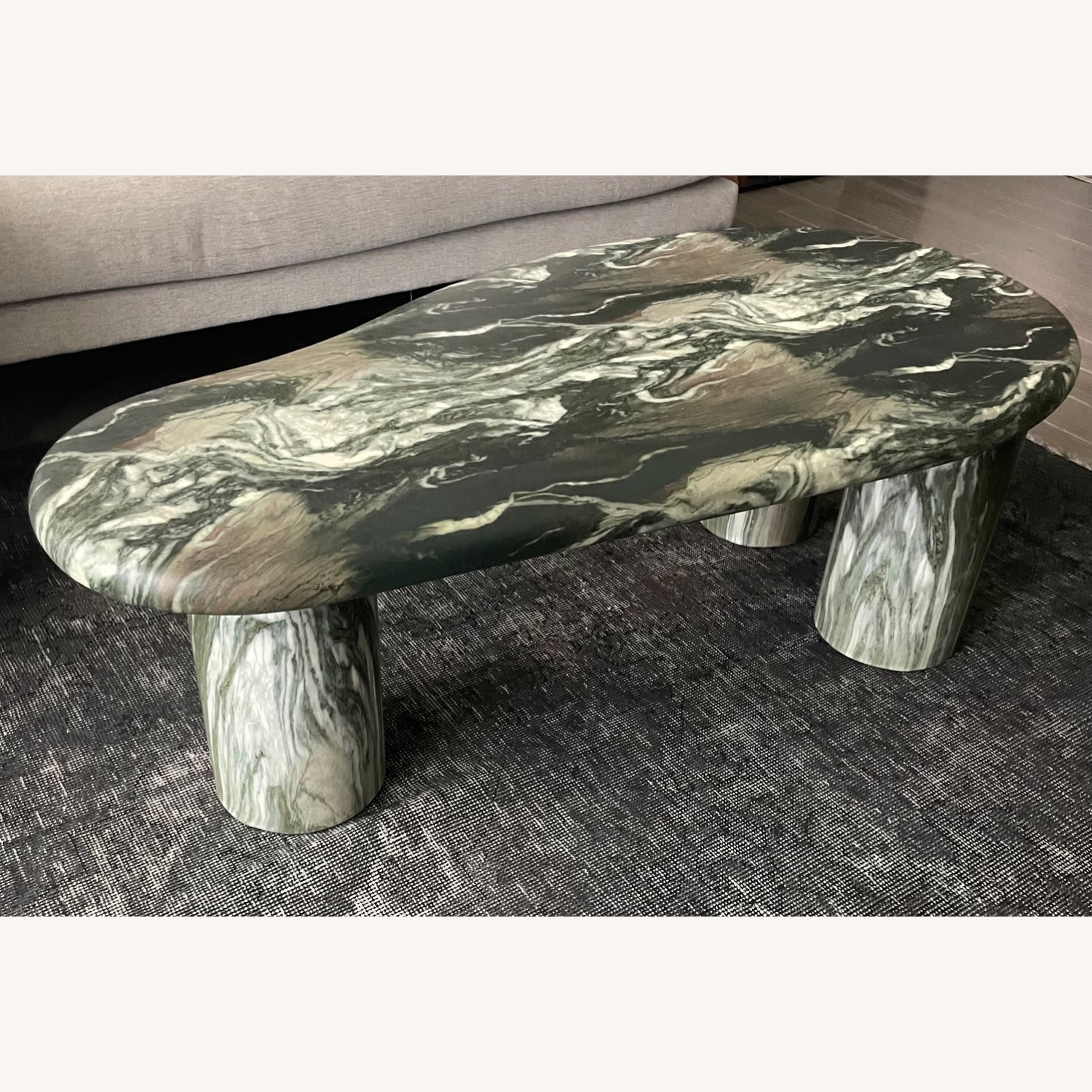 Wayfair Green Marble Finish Coffee Table - image-4