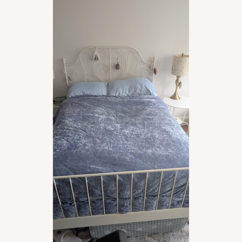 Used IKEA LEIRVIK Natural Metal Full Bed for sale on AptDeco