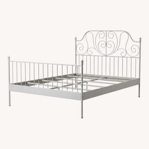 Used IKEA LEIRVIK Natural Metal Full Bed for sale on AptDeco