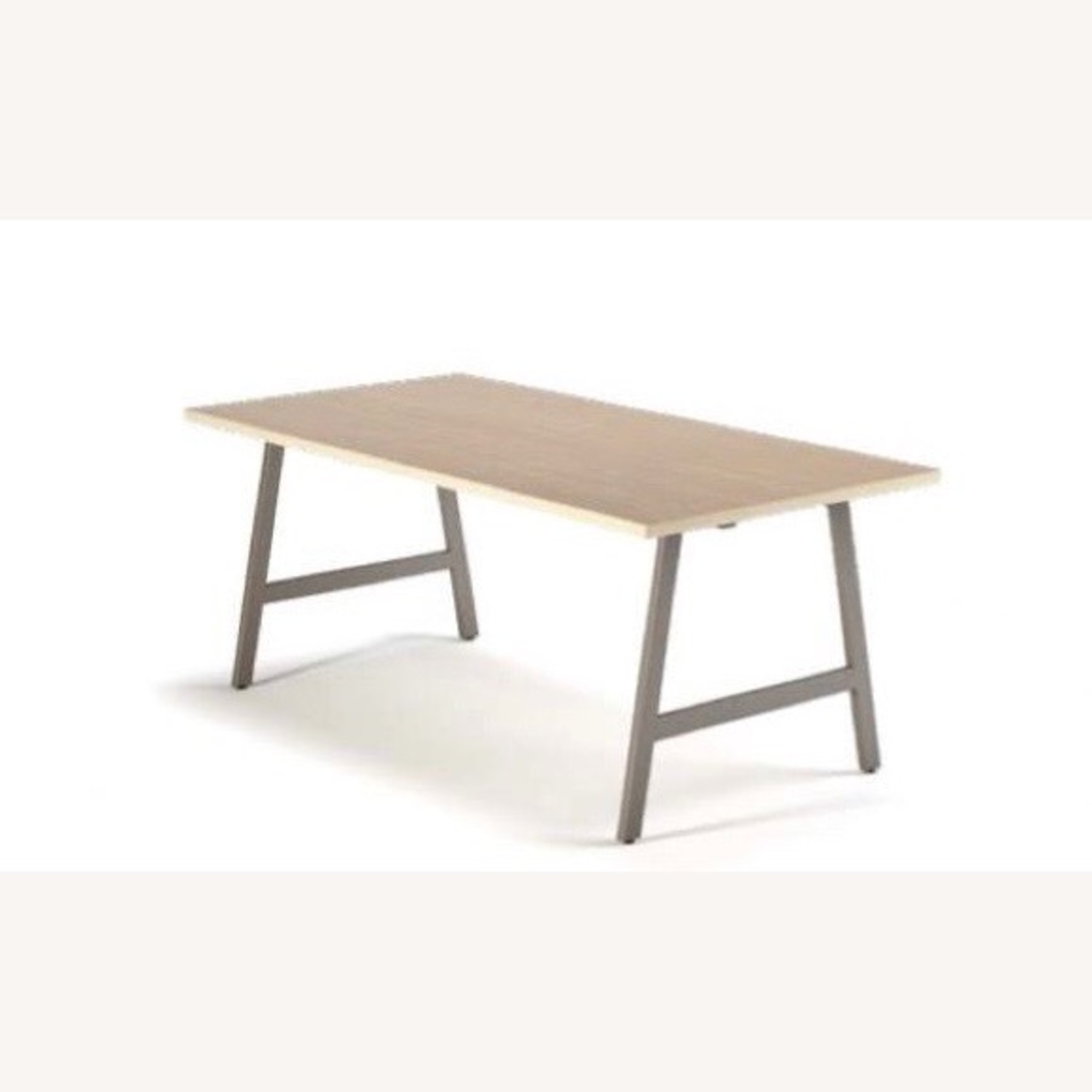 Light Brown Wood Desk - image-3