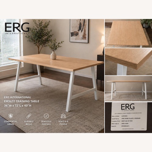 Used Light Brown Wood Desk for sale on AptDeco