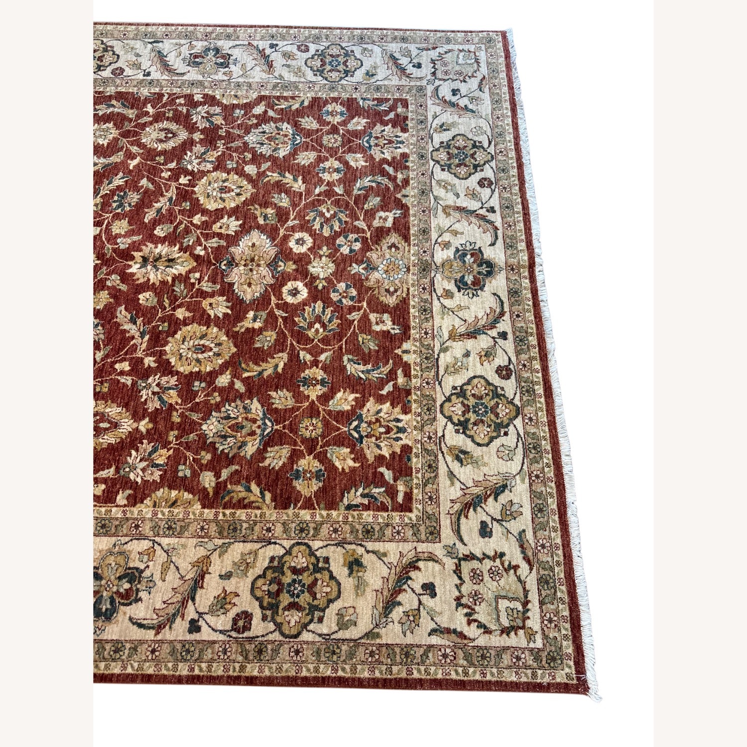 Traditional Red Wool Area Rug 8.6 x 11.6 - image-5