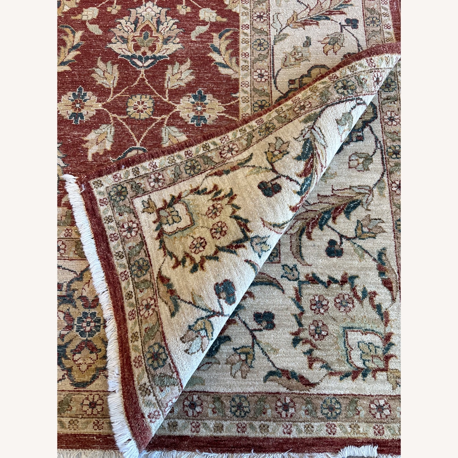 Traditional Red Wool Area Rug 8.6 x 11.6 - image-8