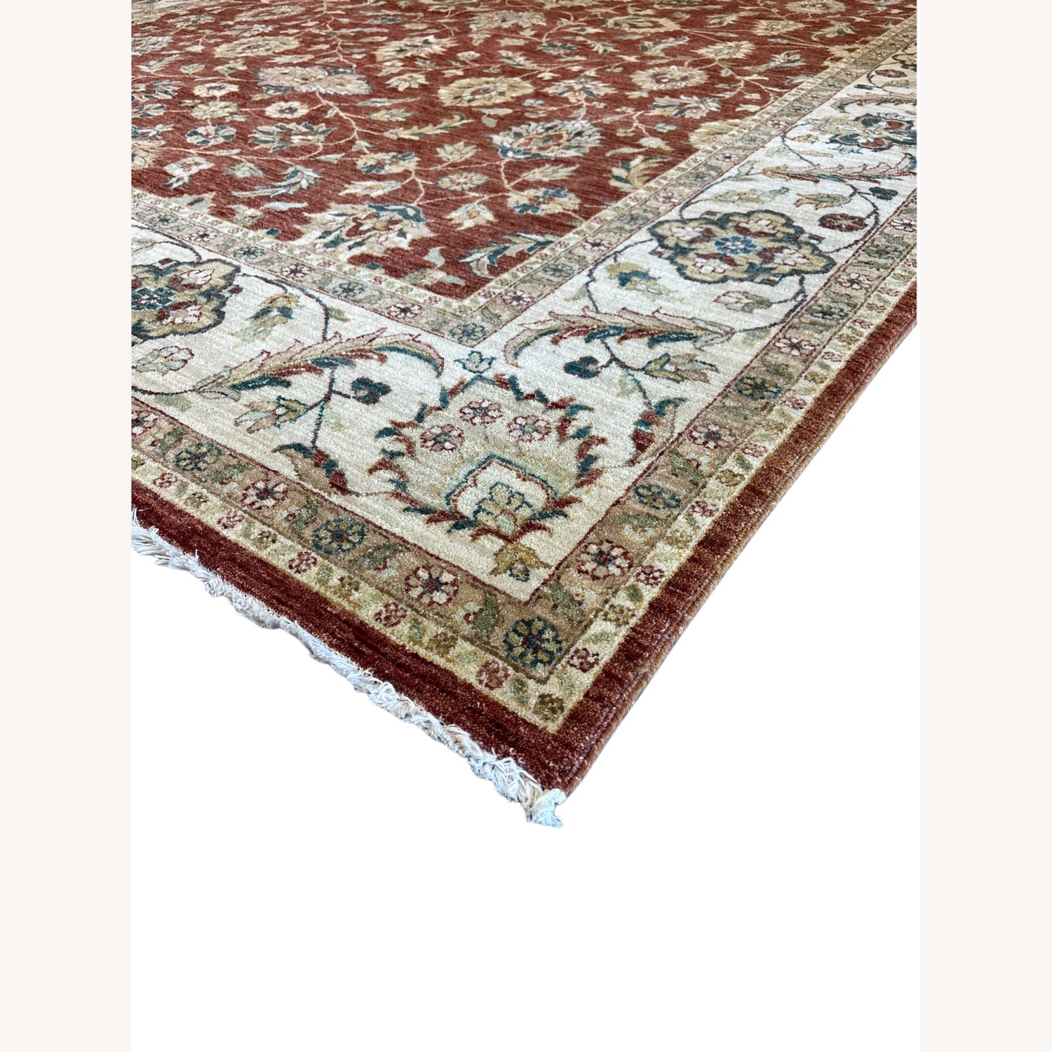 Traditional Red Wool Area Rug 8.6 x 11.6 - image-3