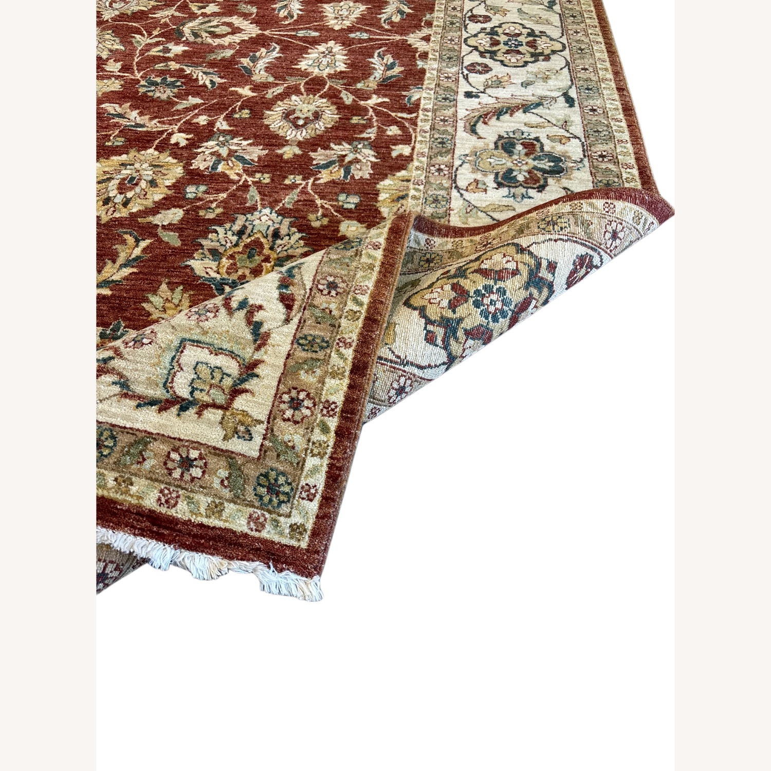 Traditional Red Wool Area Rug 8.6 x 11.6 - image-4