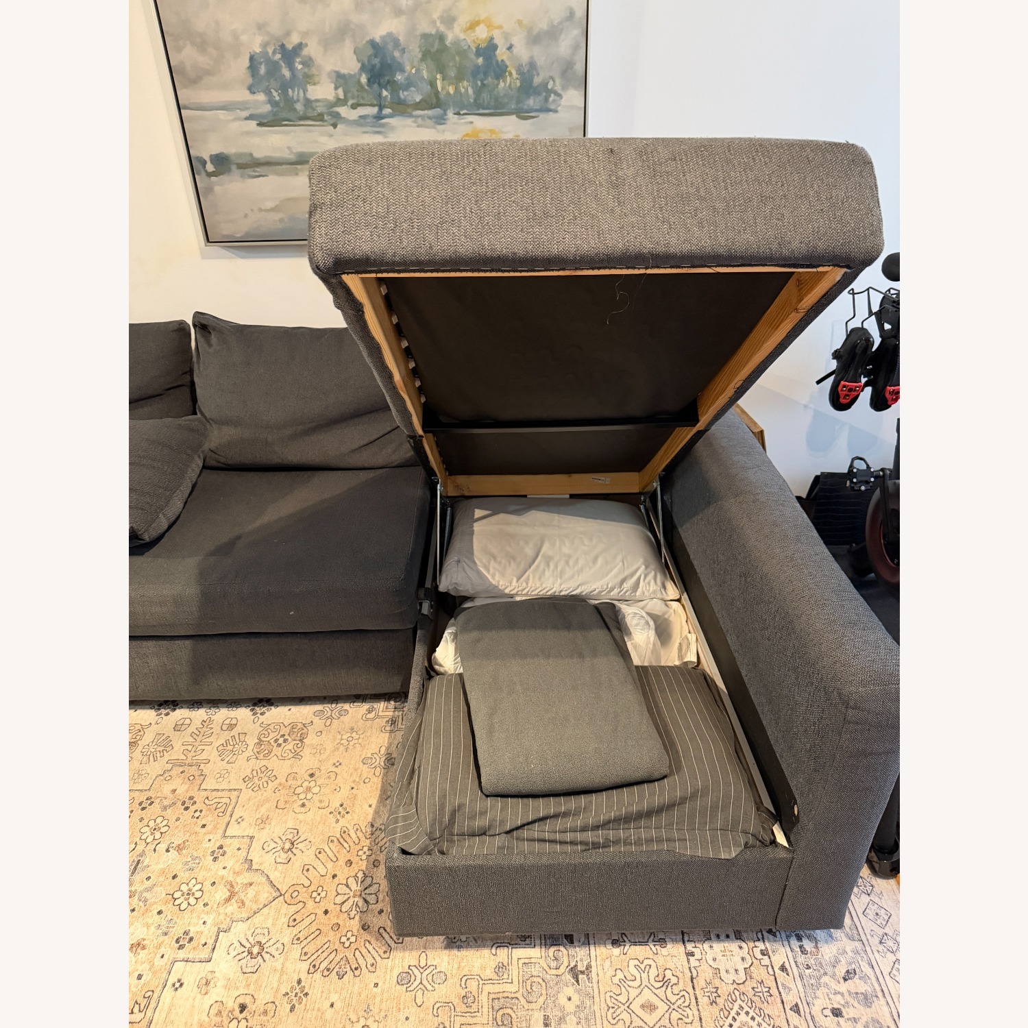 IKEA Frihetan Dark Gray 2 Piece Sectional - image-3