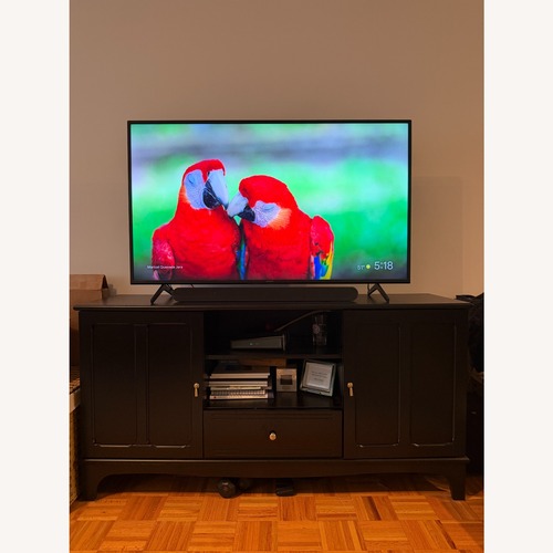 Used IKEA Lommarp Black Wood Media Storage for sale on AptDeco