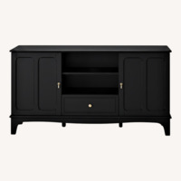 IKEA Lommarp Black Wood Media Storage