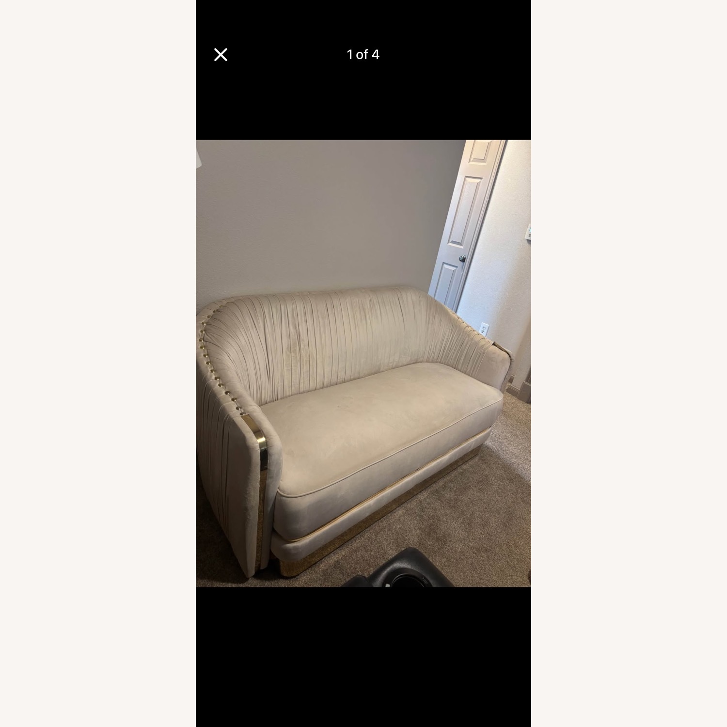 Bellini Home and Garden Light Brown Velvet 2 Seater Sofa - image-2