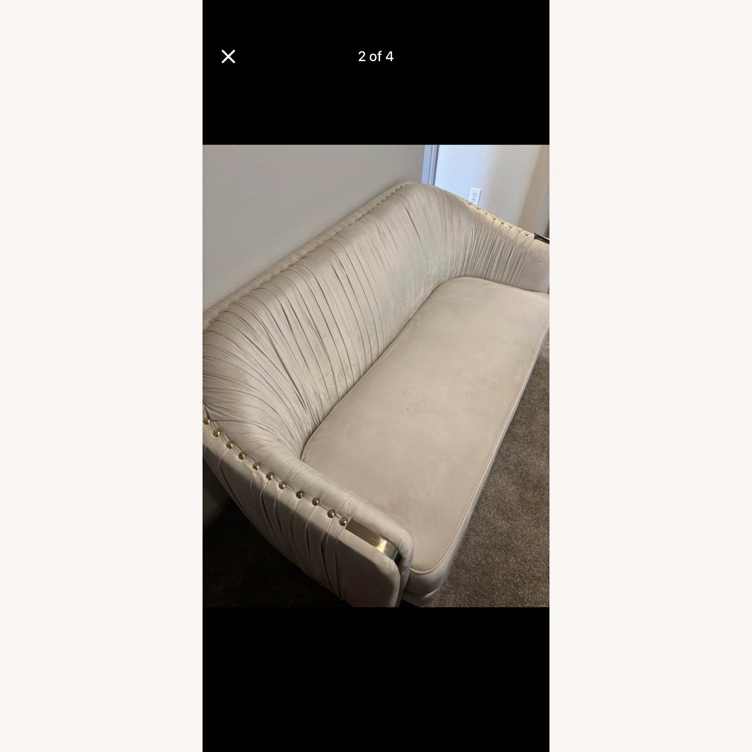 Bellini Home and Garden Light Brown Velvet 2 Seater Sofa - image-3