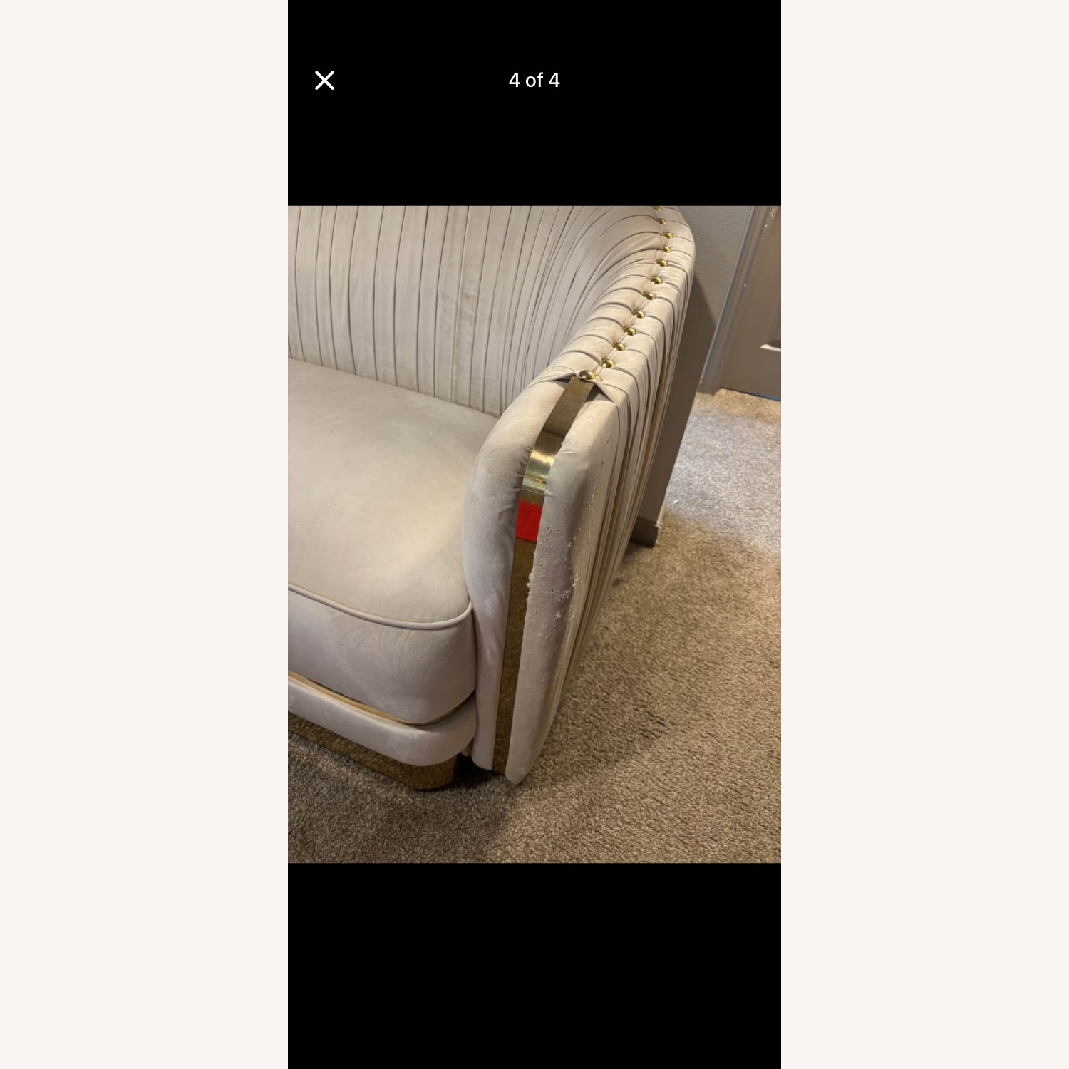 Bellini Home and Garden Light Brown Velvet 2 Seater Sofa - image-4