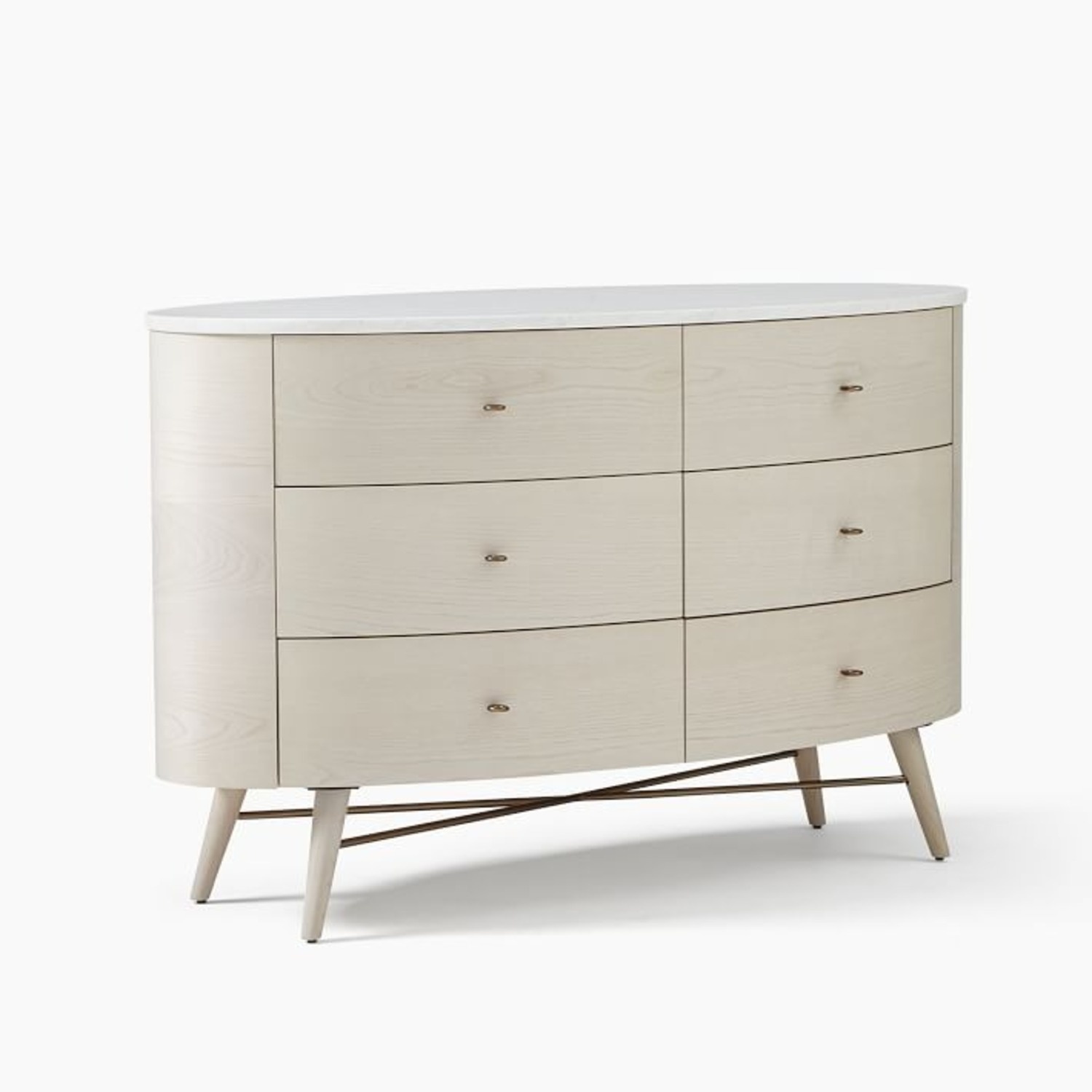 West Elm Penelope Light Gray Wood Dresser - image-4