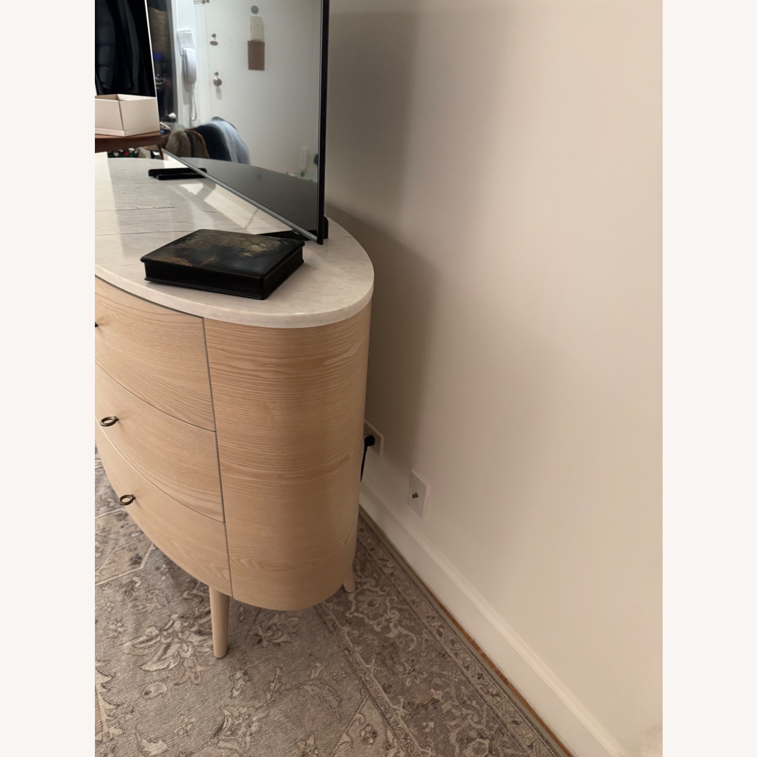 West Elm Penelope Light Gray Wood Dresser - image-3