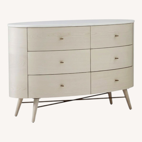 Used West Elm Penelope Light Gray Wood Dresser for sale on AptDeco
