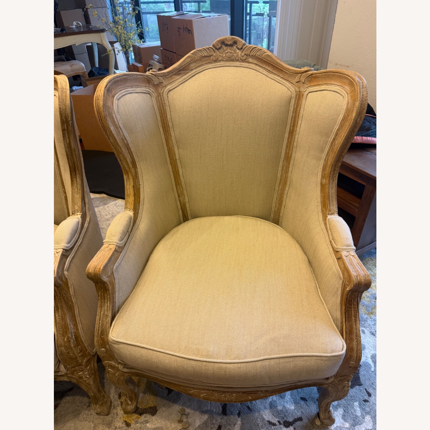 Vintage/Antique Natural Accent Chairs - image-3