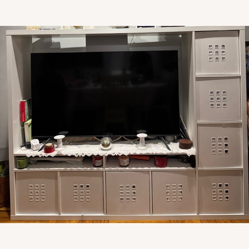 Used IKEA White Wood Media Storage for sale on AptDeco