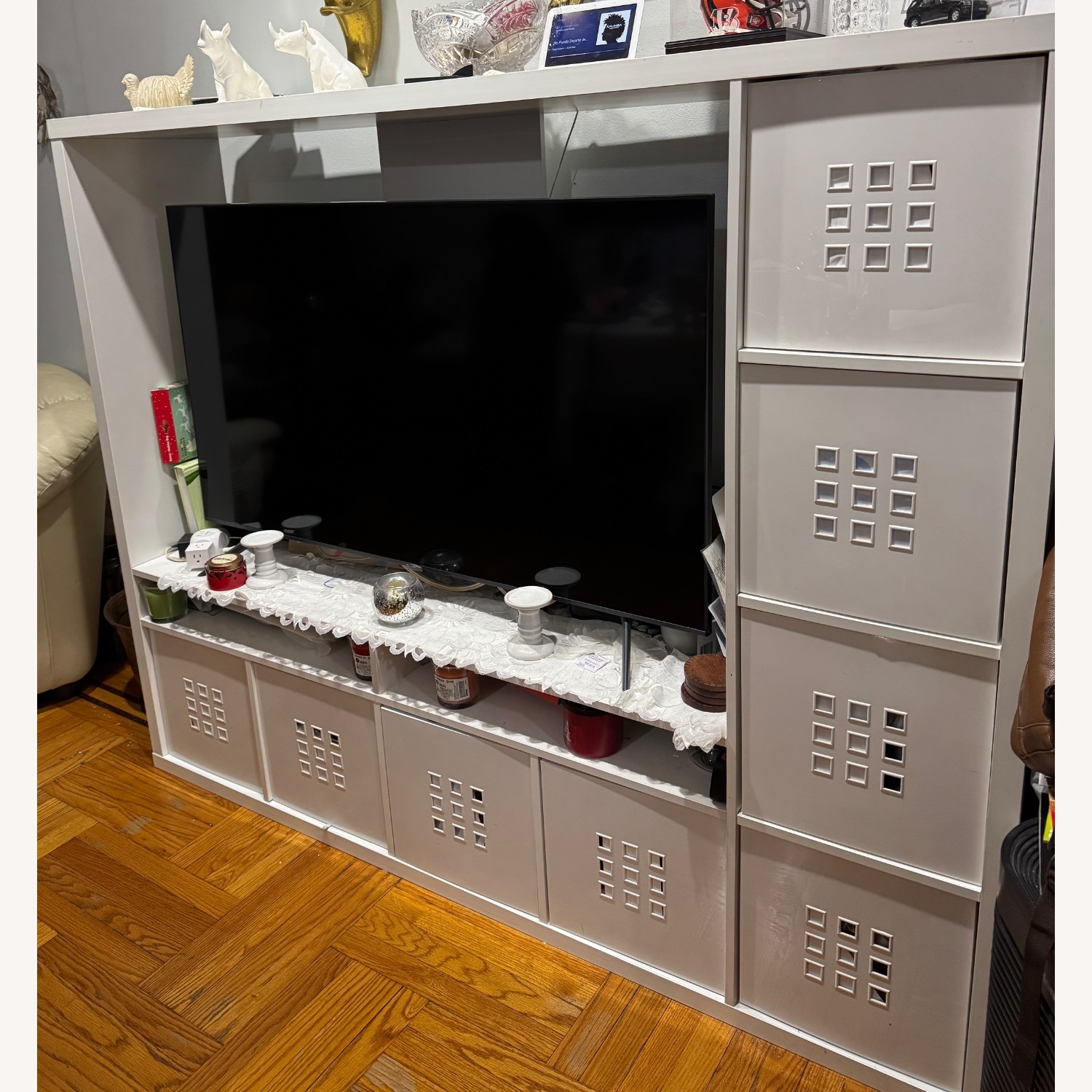 IKEA White Wood Media Storage - image-2