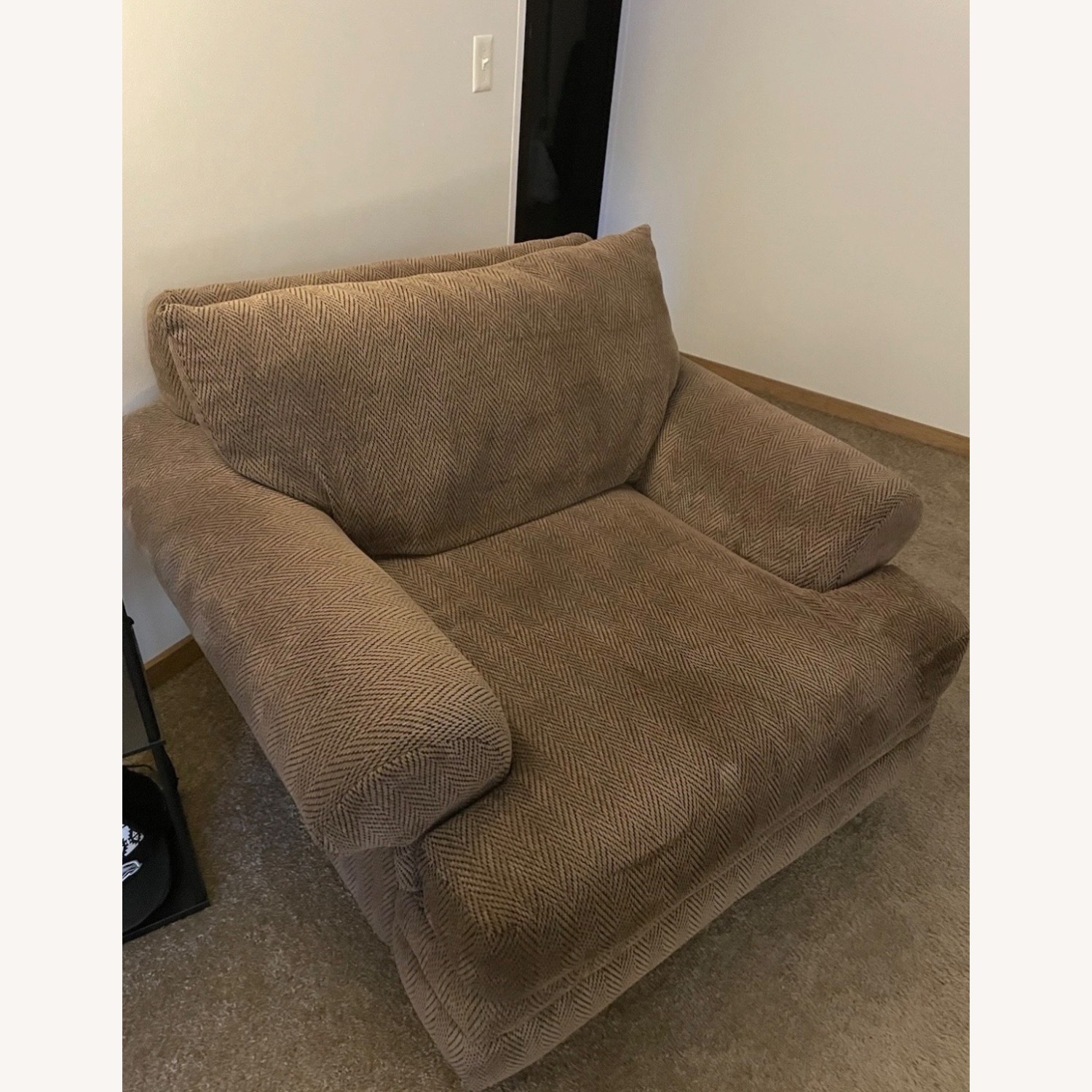 Dark Brown Chair and a Half - image-2