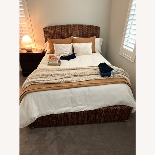 Used Queen Woven Bed Frame  for sale on AptDeco